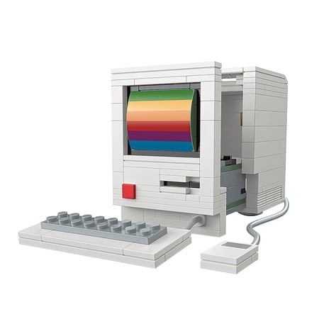 HI-REEKE Electronic Product Building Block Set White Desktop PC Building Kit Plastic Toy for Adult