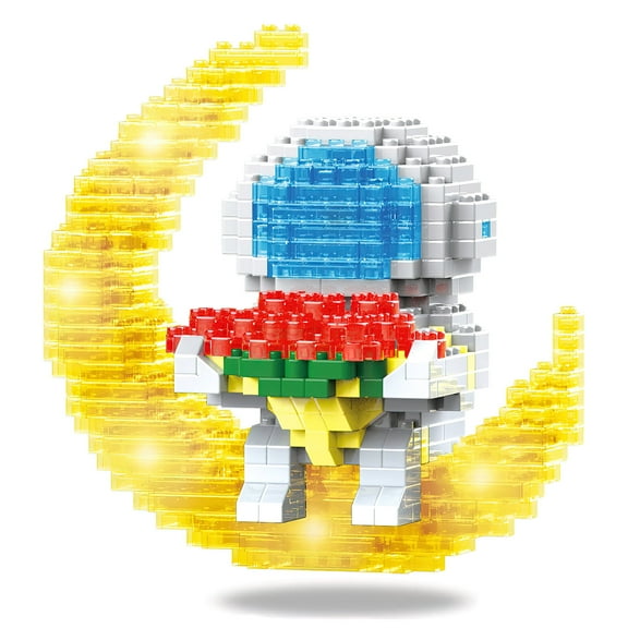 HI-REEKE Figure Mini Building Block Set Holding Flower Astronaut Plastic Kit Toy Gift Multi Color