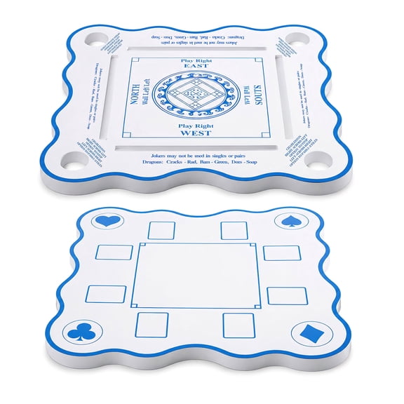 HI-REEKE Floating Mahjong Table for Pool, Double-Sided Float Game Tray 4 Players 32" EVA Foam