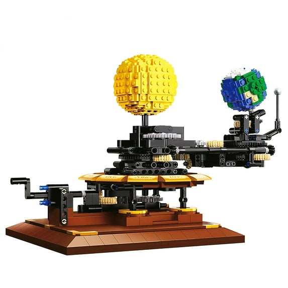 HI-REEKE MOC Building Block Set Solar System Space Globe Technic Plastic Kit for Kid Multi Color