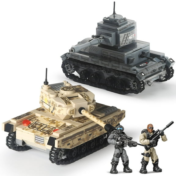 HI-REEKE Military Car Building Block Challenger Tank Model Building Kit Toy Gift for Kid Adult