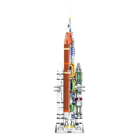 HI-REEKE Space Launch System Building Block Set Carrier Rocket Building Kit Toy for Kid Orange