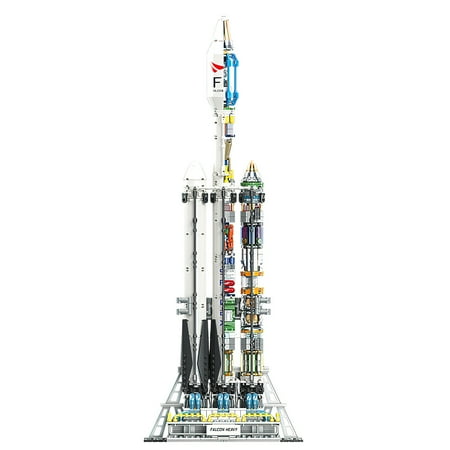 HI-REEKE Space Launch System Building Block Set Carrier Rocket Building Kit Toy for Kid White
