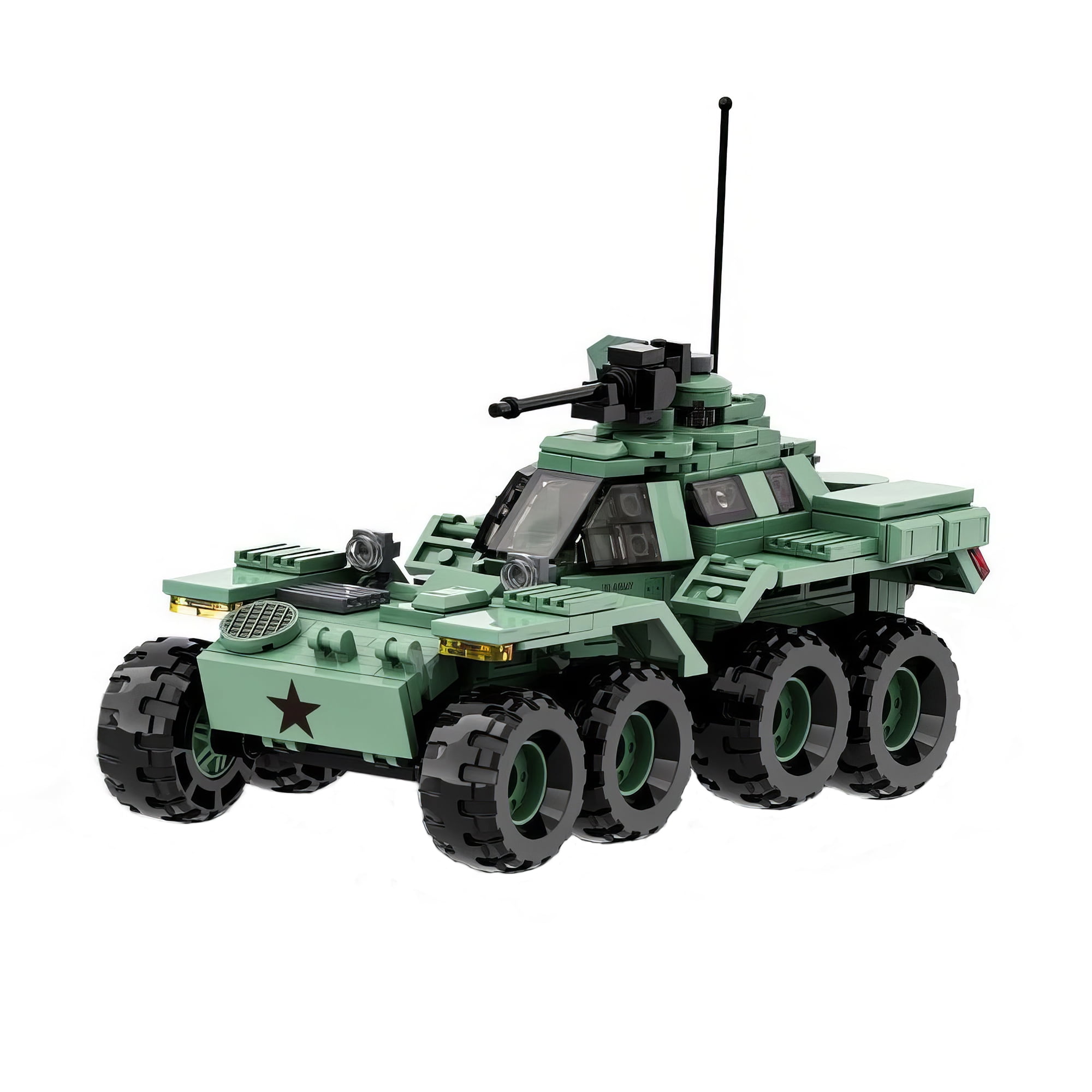 HI-REEKE Tank Building Block Set Armored Reconnaissance Vehicle Model ...