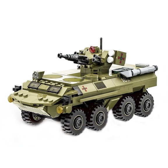 HI-REEKE Tank Building Block Set BTR-4 Infantry Fighting Vehicle Model Building Kit ABS Toy Kid Adult