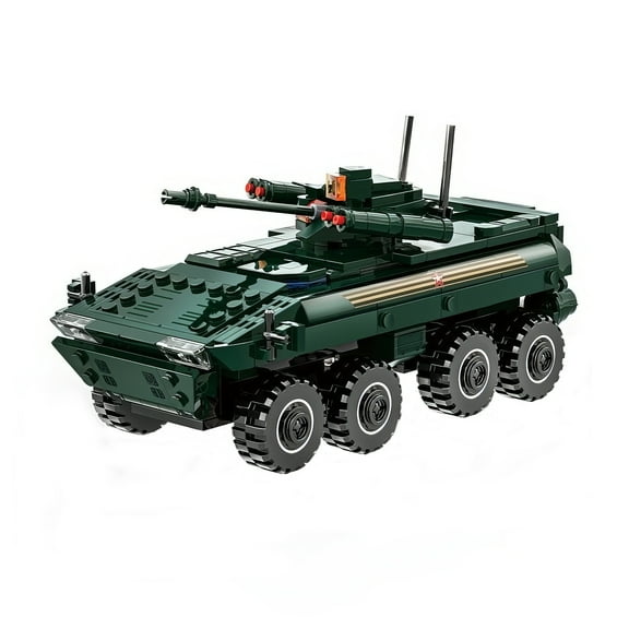 HI-REEKE Tank Building Block Set Infantry Fighting Vehicle Model Building Kit Toy Kid Adult Green