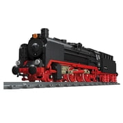 HI-REEKE Train Building Block Set BR01 Steam Locomotive Building Kit Toy Gift for Adult Black