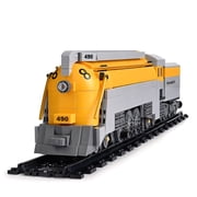HI-REEKE Train Building Block Set CO490 Steam Locomotive Building Kit Toy Gift for Kid Adult Yellow