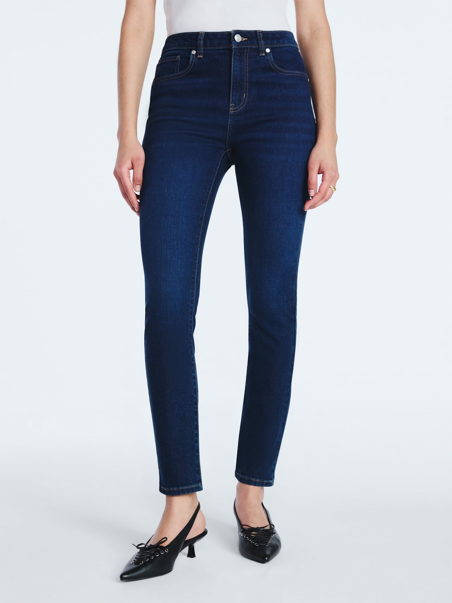 Scoop Women’s High Rise Skinny Jeans, 29'' Inseam, Sizes 0W-20W