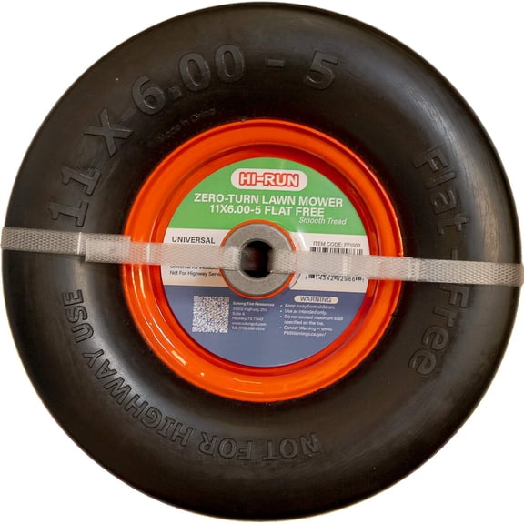 HI-RUN 11X6.00-5 Flat-Free PU Tire/Wheel Assembly with Universal Bushing Kits CA3