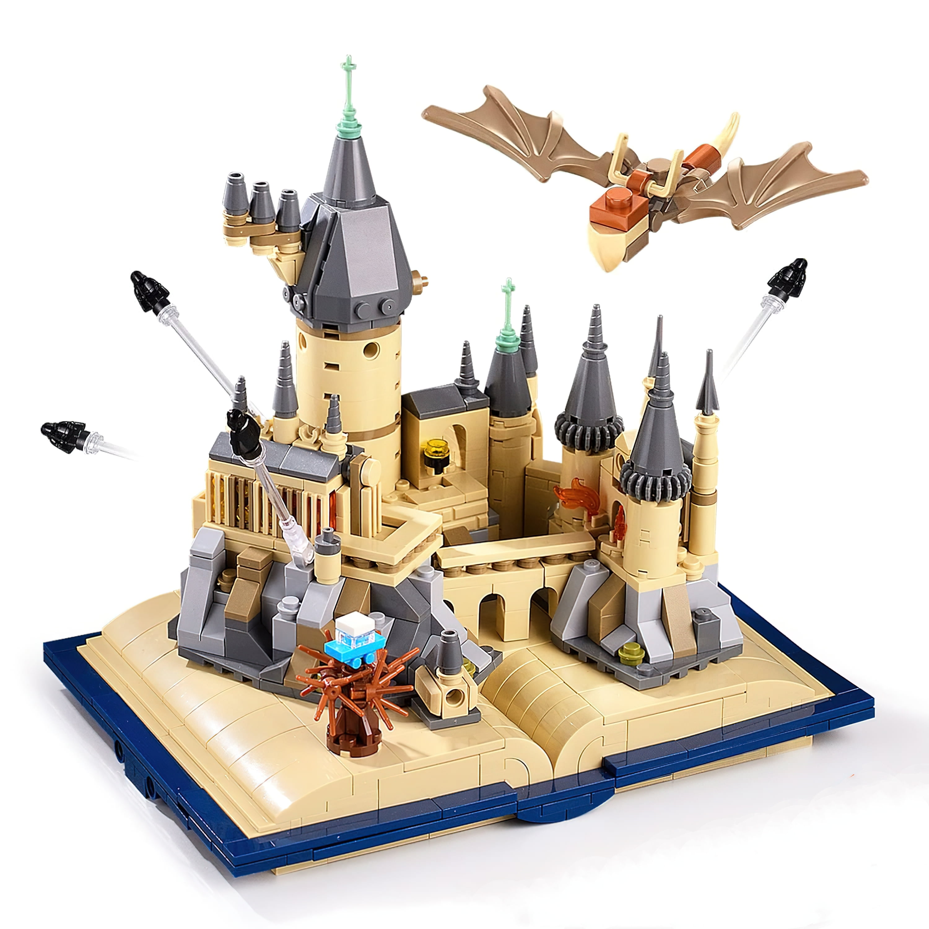 HIReeke Architecture Building Block Set Magic Harry Castle on Book