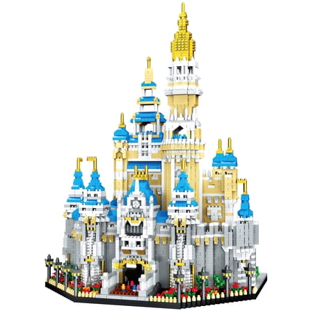 HI-Reeke Architecture Micro Building Block Set Fairyland Castle Building Kit Gift for Kid Multi Color