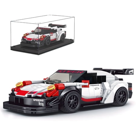 HI-Reeke Car Building Block Set Speed Champion 911 Car Building Brick Kit Toy Gift for Kid Adult Red