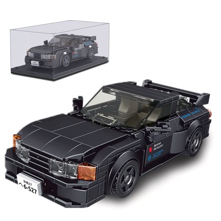 HI-Reeke Car Building Block Set Speed Champion GTR32 Toy Building Brick Kit for Kid Adult Black