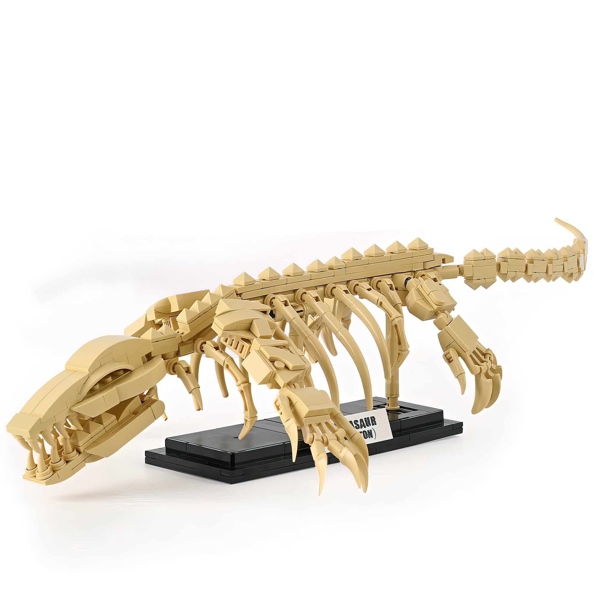 HI Reeke Dinosaur Building Block Set Mosasaurus Fossils Building Brick Kit Toy for Kid Adult Beige