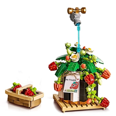 HI-Reeke Flower Building Block Set Strawberry Bouquet Bonsai Building Kit Gift for Girl Multi Color