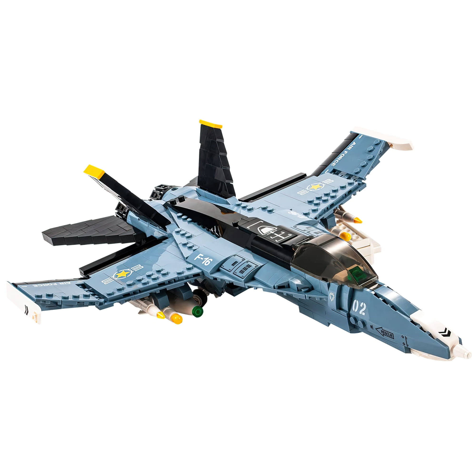 HIReeke Military Aircraft Building Block Set F16 Fighting Falcon