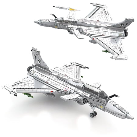 HI-REEKE Military Aircraft Building Block Set France Rafale Fighter Jet Building Kit ABS Toy 2099PCS