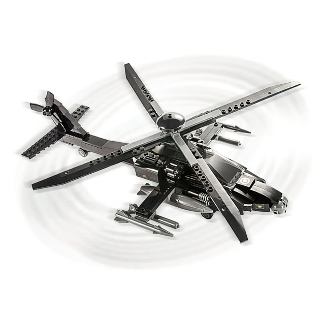 HIReeke Military Airplane Building Block Set AH64 Apache Helicopter