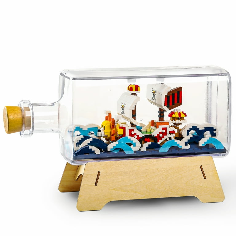 HI-Reeke Ship Micro Mini Building Block Set 1 Piece Anime Ship in a Bottle  Building Kit Multi Color 