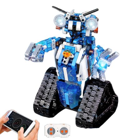 HI-Reeke Stem Electric Robot Building Block Set Remote APP Controlled Robot Building Toy Kit 369Pcs