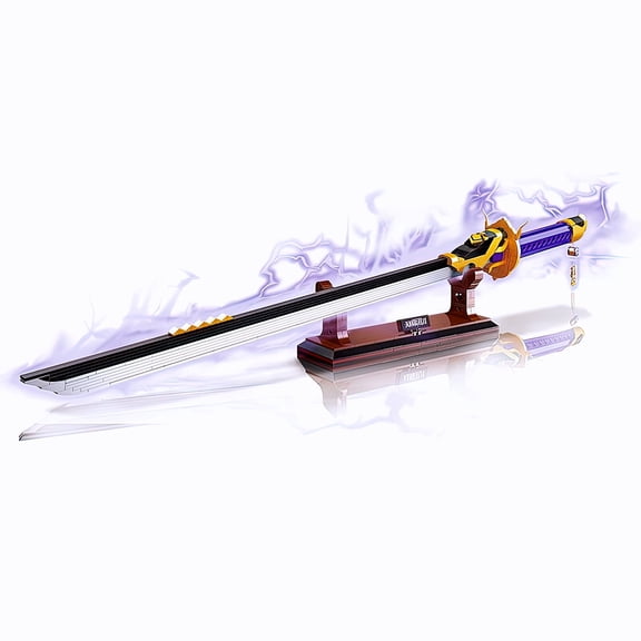 HI-REEKE Sword Building Block Set Cosplay Amenoma Kageuchi Sword Building Kit Gift for Kid Purple