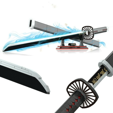 HI-Reeke Sword Building Block Set for Demon Slayer Anime Kamado Tanjirou Katana Building Kit Black