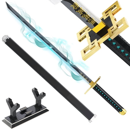 HI-REEKE Sword Building Block Set for Demon Slayer Anime Tokitou Muichirou Katana Plastic Kit Black