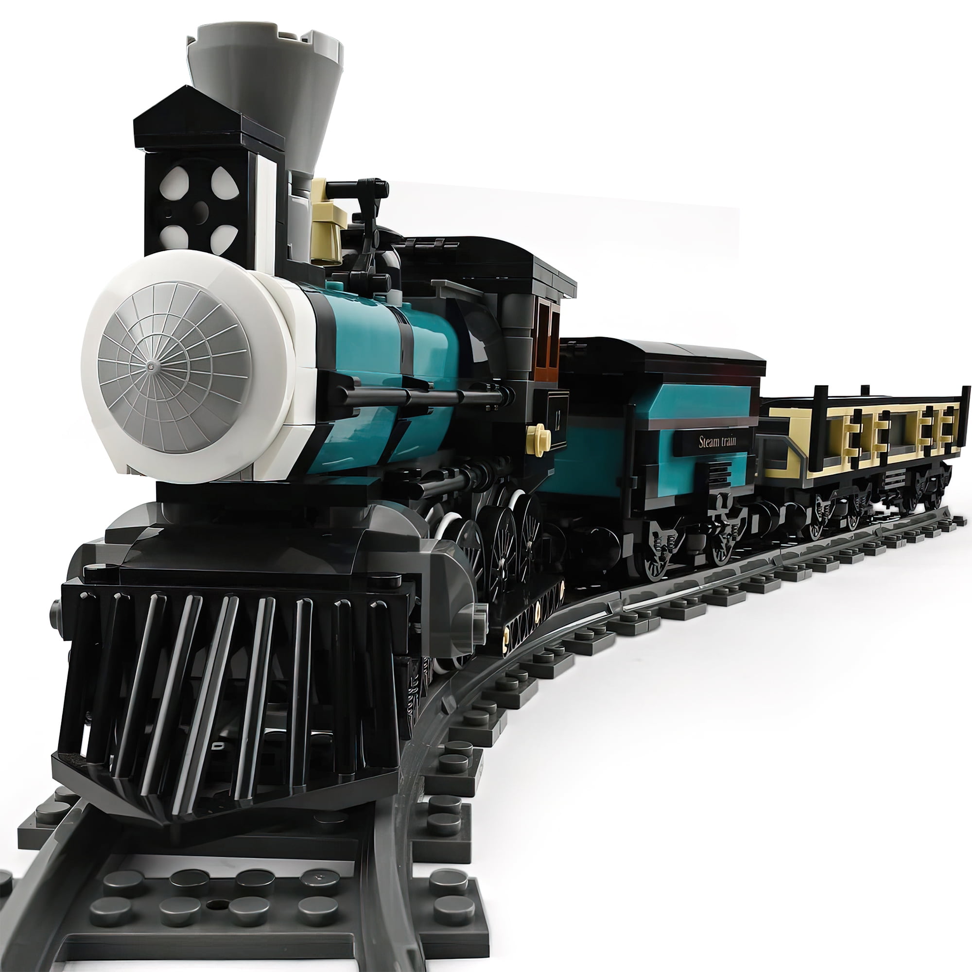 City Retro Train Steam Back to Future Building Block high-tech