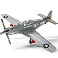HIReeke WW2 Army Fighter Aircraft Building Block Set P51 Mustang