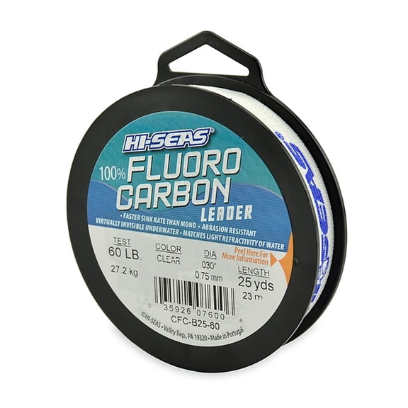 HI SEAS Hi-Seas Fluorocarbon Leader 25yds - Clear 80#