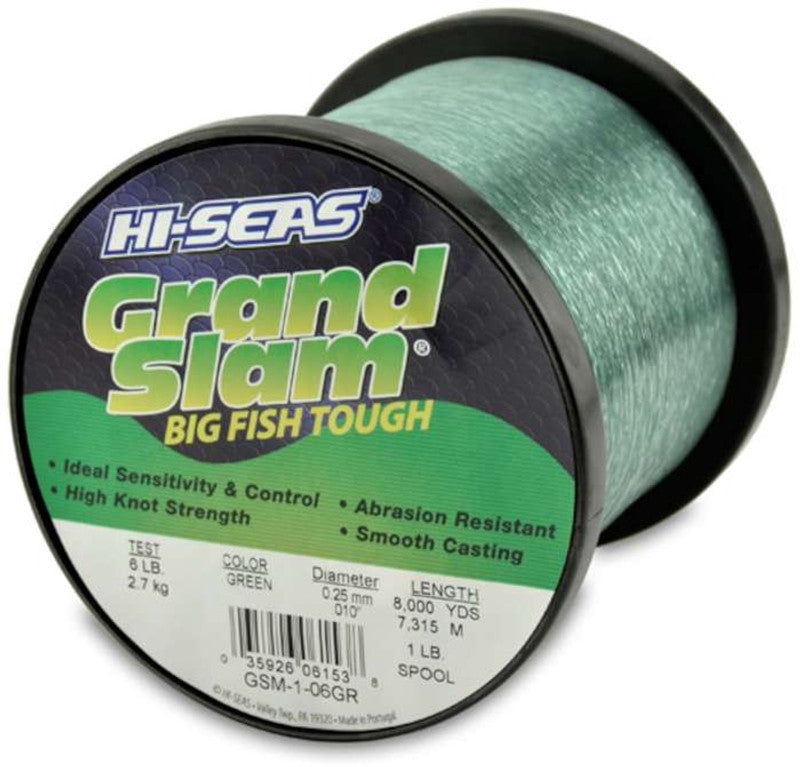 HI SEAS Hi-Seas Grand Slam Mono Green, 15#, 1lb Monofilament