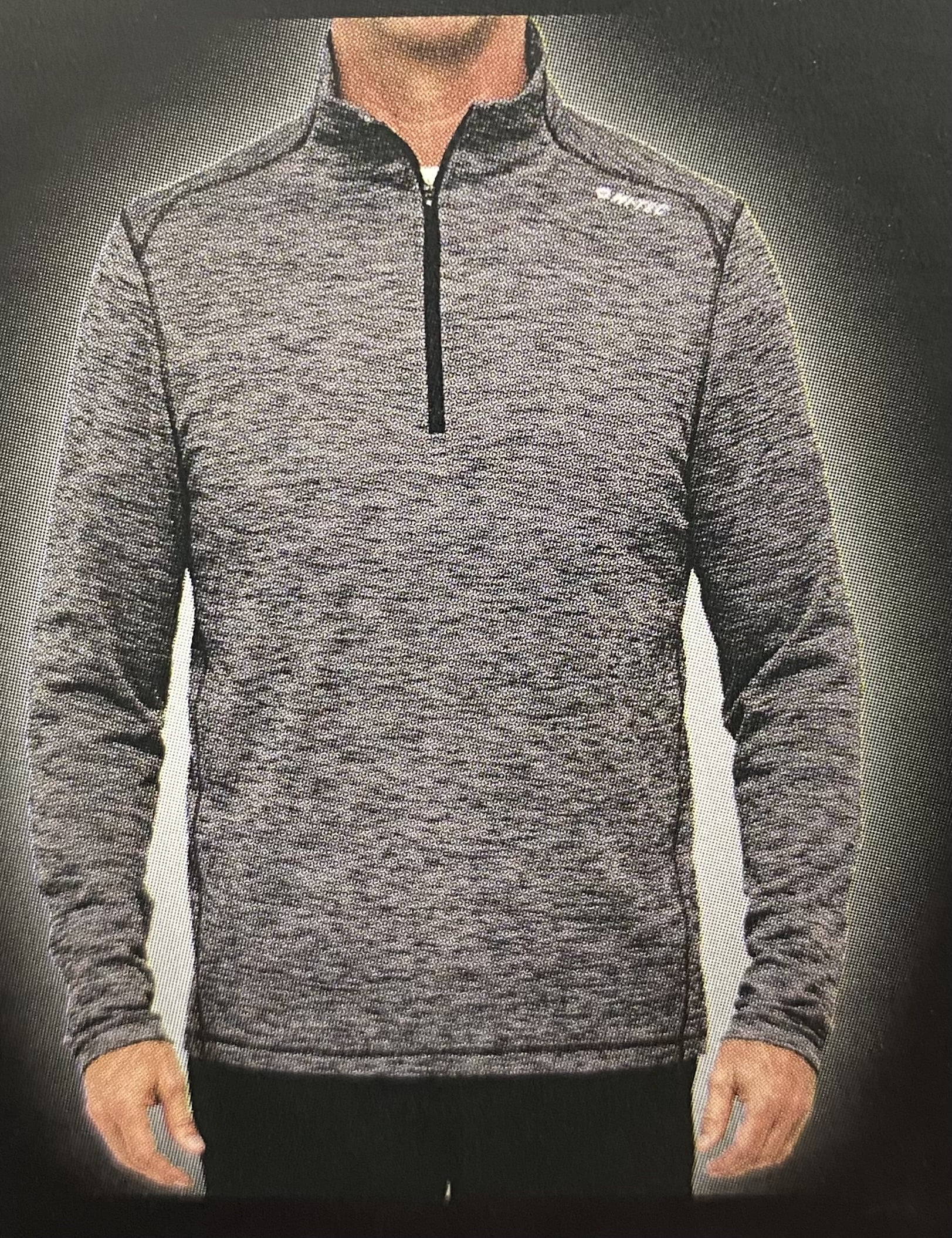HI-TEC Men's 1/4 Zip Performance Pullover, Gray Large