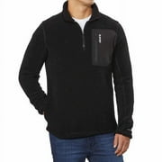 HI-TEC Men’s Thermo Fleece ¼ Zip Pullover Sweater, Black, Medium