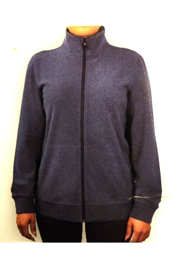 Super Cozy Full Zip Tec Fleece Ladies Jacket (Blue, XL)