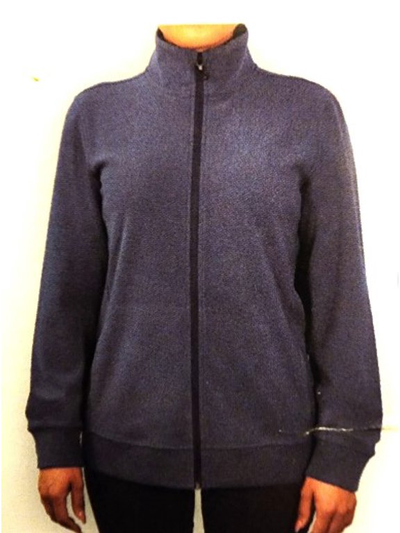 Super Cozy Full Zip Tec Fleece Ladies Jacket (Blue, XXL)