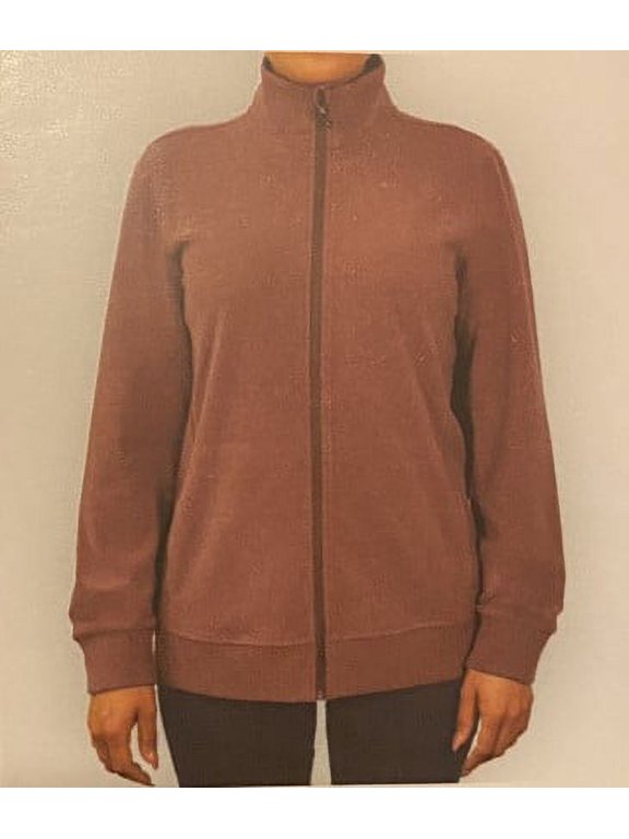Super Cozy Full Zip Tec Fleece Ladies Jacket (Pink, M)