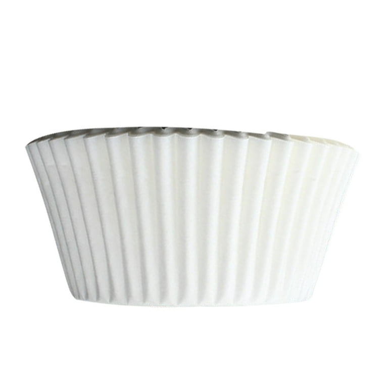 HI-US 100pcs Cupcake Baking Papers Jumbo Size Extra Thick Disposable Cup  Parchment Liner Food Grade & No Smell (White)