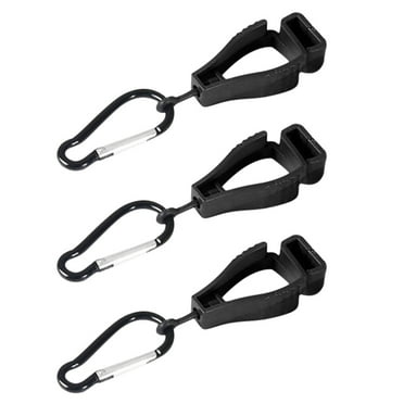 HI-US 3PCS Outdoor Multifunctional Glove Clip Tool Glove Anti-Lost Clip Waist Buckle(Black)