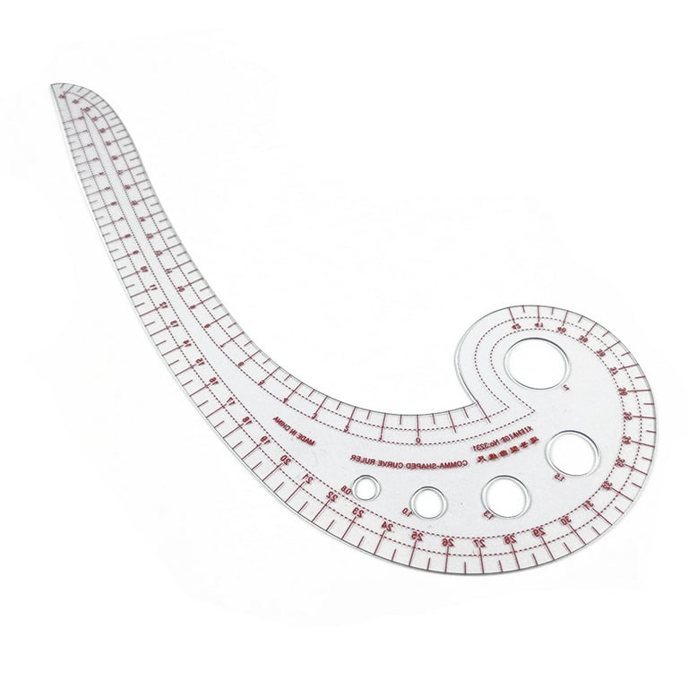 HI-US Transparent Tailor French Curve Sewing Ruler Comma Shaped Rulers -  Walmart.com