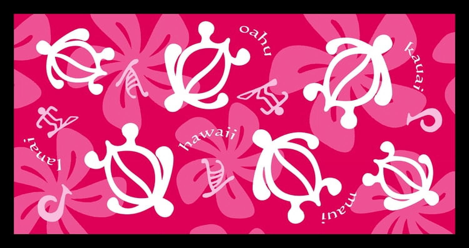 HI X-Large Souvenir Beach Towel - Honu Design