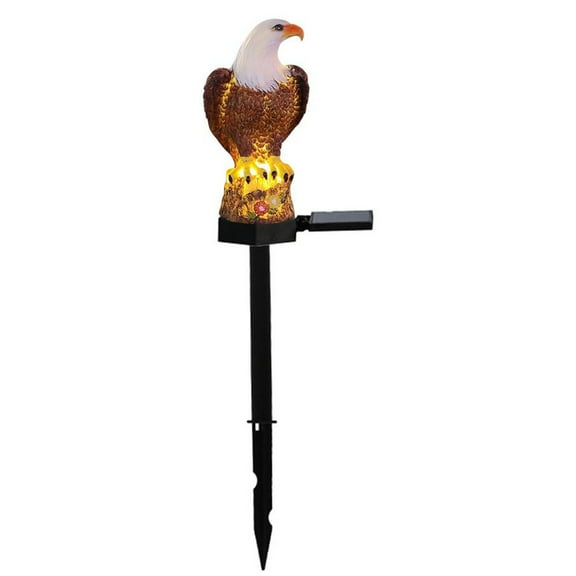 HIABIO Fashion Resin Statue Outdoor Garden Stake Lights Bald Eagle Sculpture Decoration