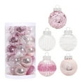 thumbnail image 1 of HIABIO Small Xmas Balls Ornaments Pink Silver Painted Christmas Tree Balls Home-Decor, 1 of 7