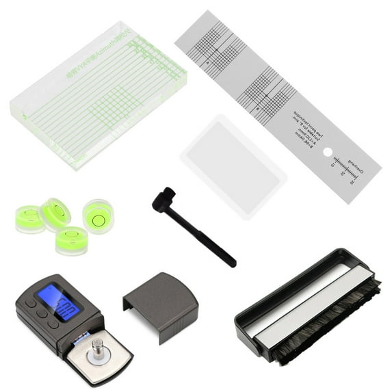 HIABIO Turntable Tools Setup Kit Alignment Protractor Turntable Stylus LCD Force Scale