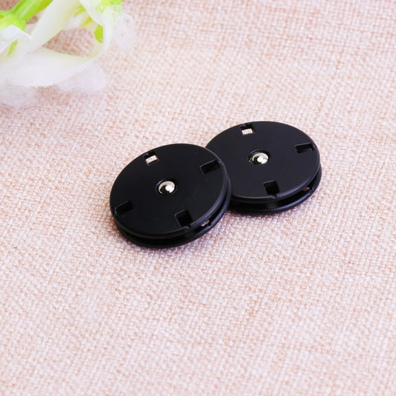 HIAKDOFT 10Pcs Black Flat Alloy Buttons for Sewing Projects Clothes DIY Friends