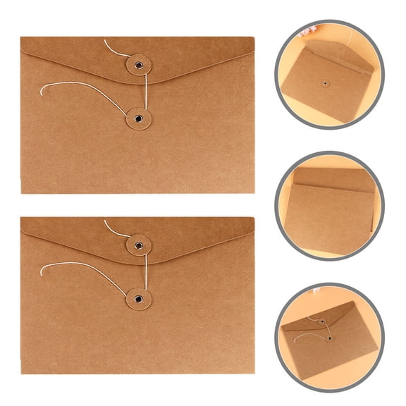 HIAKDOFT 10Pcs Light Yellow Paper Envelope Folders for Home and Office Use