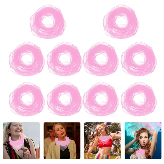 HIAKDOFT 10Pcs Silk Scarves for Women and Girls 17.7X17.7in