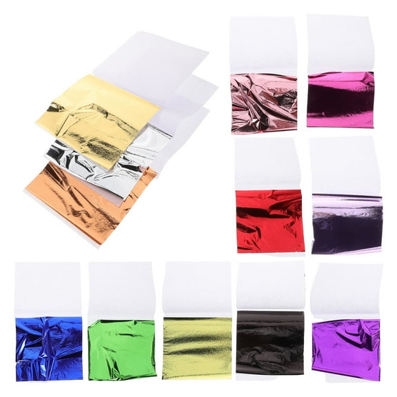 HIAKDOFT 120Pcs Craft Foil Paper Assorted Colors Rectangular For Diy Projects