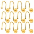 thumbnail image 1 of HIAKDOFT 12Pcs Gold Shower Hooks Modern Minimalist Metal for Daily Use Bathroom Shower Rod, 1 of 8
