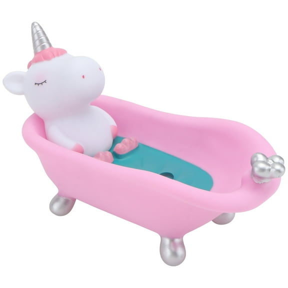 HIAKDOFT 1Pc Pink Bathtub Shape Soap Box for Toddlers with Summer Style Design